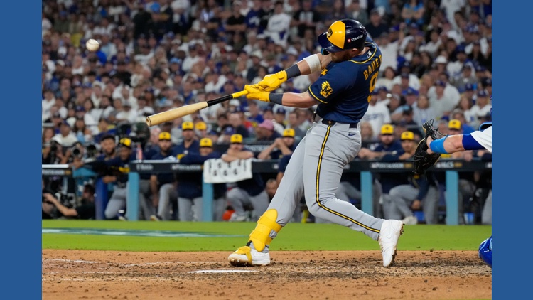 Brewers stun Dodgers with back-to-back homers in 7th inning and take 3-0 lead in NLCS with 6-2 win — KARE 11 Sports, Farmington Sports news
