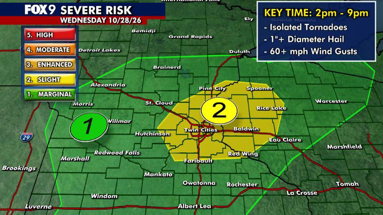 Minnesota weather: Mild and humid with strong storms possible Wednesday — Farmington Community news